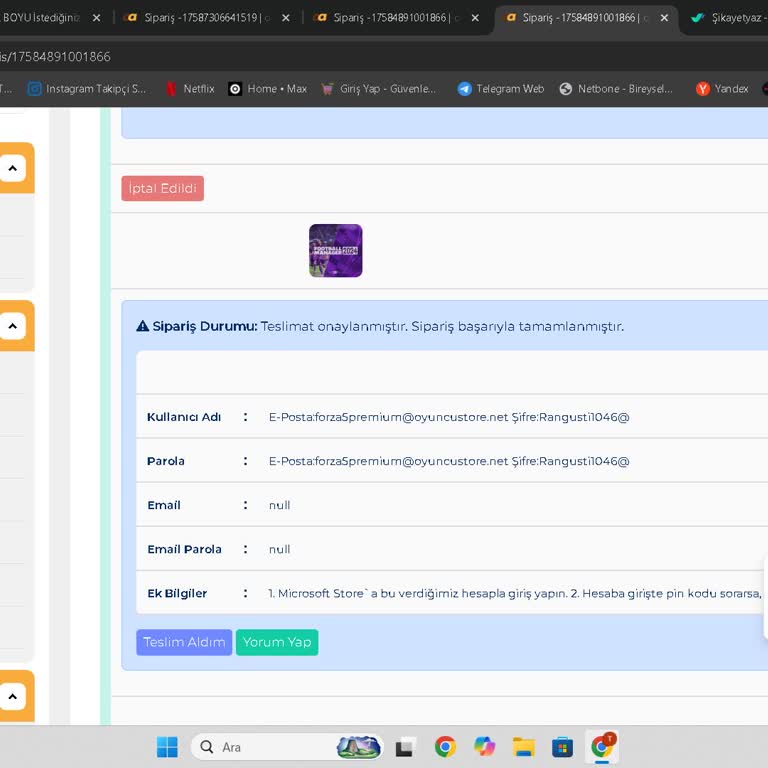 Yanlış Platforma Kod Gönderildi, Ücret İadesi Yapılmıyor