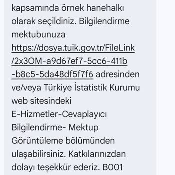 TÜİK'ten Gelen Tehditkar Mesaj Ve Evrakların Gerçekliği Hakkında Endişe
