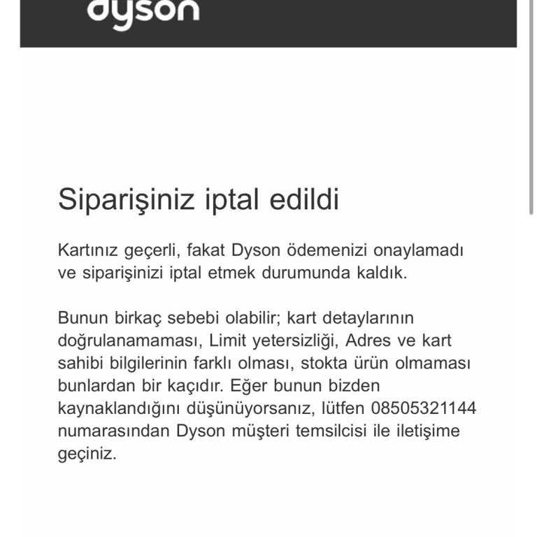Dyson V15 Submarine Başlığı Sürekli Arızalanıyor, Siparişim De İptal Edildi!