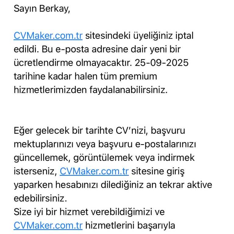 İptal Edilen Üyelikten Sonra Haksız Ücret Talebi Ve Müşteri Hizmetlerinden Yanıtsızlık