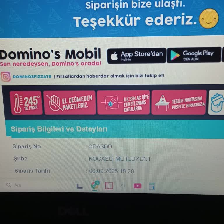 Domino's Pizza Sipariş İptali Sonrası İade ve Müşteri Hizmetleri Sorunu