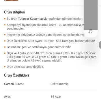 Eksik Gramajlı Altın Zincir Ve Geciken Değişim Süreci Mağduriyeti
