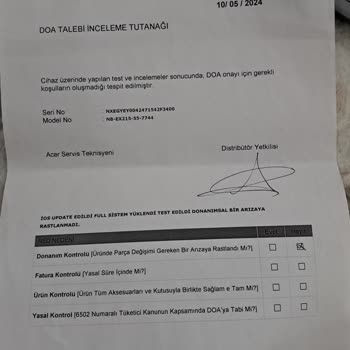 Sıfır Diye Satılan Bilgisayarın İkinci El Çıkması Ve Sorunların Giderilmemesi