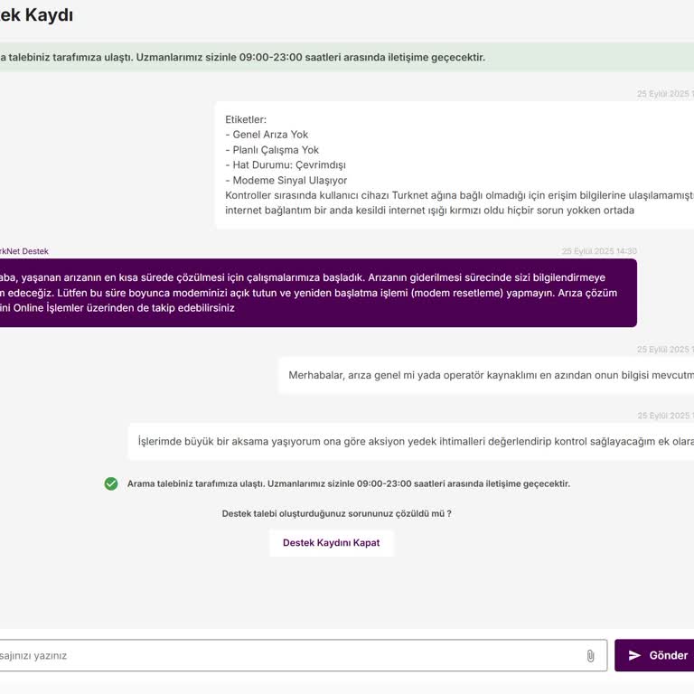 TurkNet İnternet Kesintileri Ve Yetersiz Müşteri Desteği Mağduriyet Yaratıyor