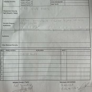 Buzdolabında Tekrarlayan Arıza Ve Parça Temini Sorunu