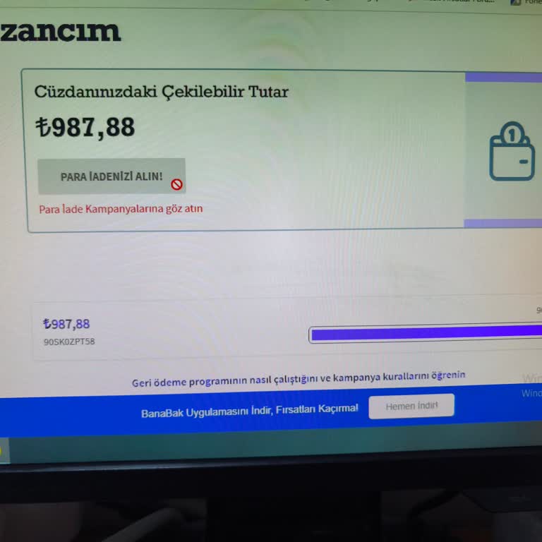 Banabak Uygulamasında Para İadesi Banka Hesabına Aktarılamıyor, Destek Alınamıyor