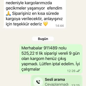 Siparişimin 9 Gündür Gönderilmemesi Ve İletişim Eksikliği Güvenimi Sarstı
