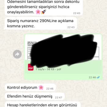 Sipariş Sonrası İletişimsizlik Ve Haksız Para Talebi