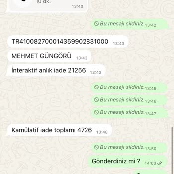 Sipariş Sonrası İletişimsizlik Ve Haksız Para Talebi