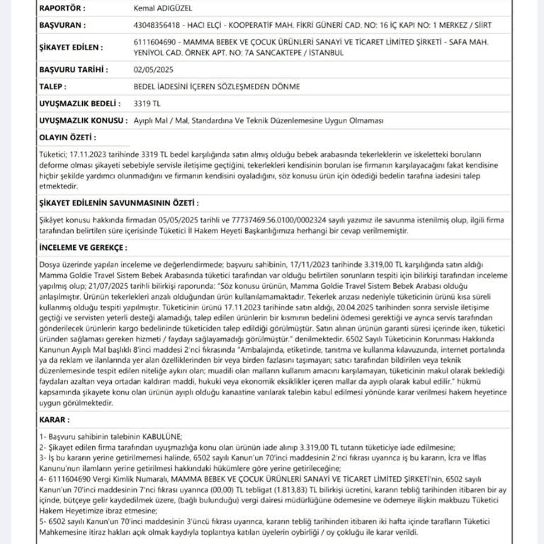 Trendyol’dan Alınan Arızalı Bebek Arabası İçin İade Ve Destek Sorunu