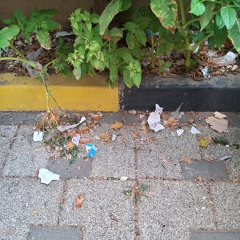 Marketin Dışarıda Teşhir Ettiği Ürünler Bina Önünde Sürekli Temizlik Sorununa Yol Açıyor