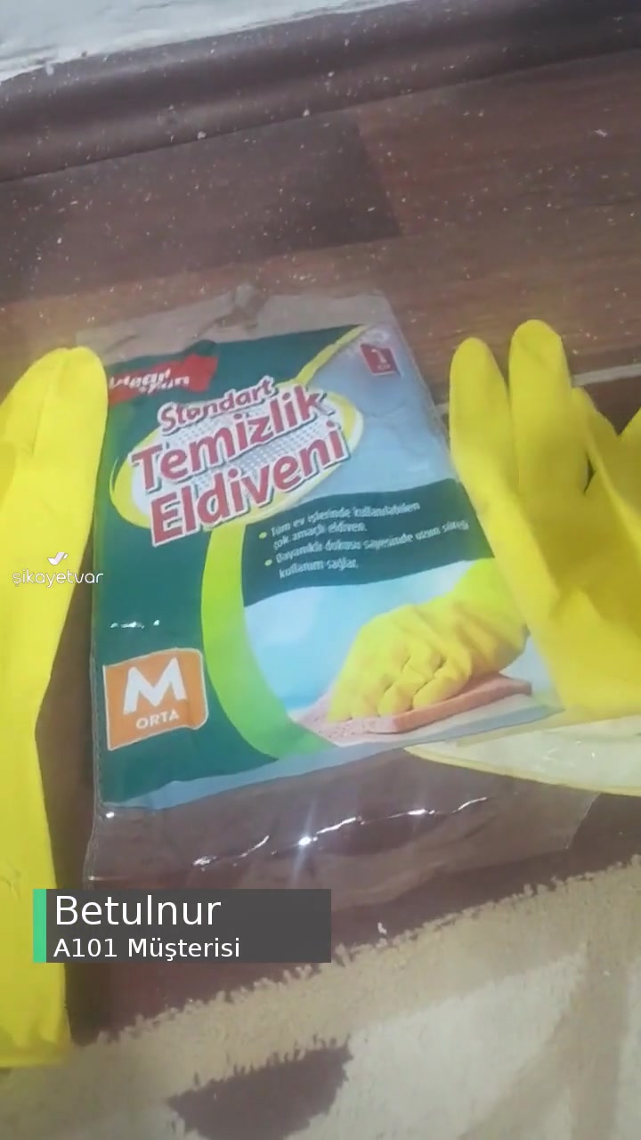 A101 Aldığım Temizlik Eldiveni Yırtık Çıktı videonun kapak resmi
