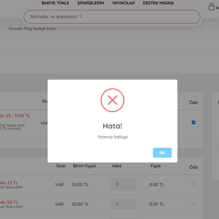 Play Hediye Kartı Bakiyemi Kullanamıyor Ve Müşteri Temsilcisinden Olumsuz Davranış Görüyorum