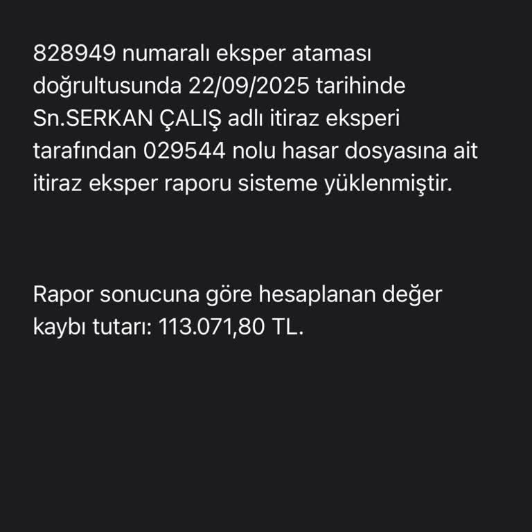 Değer Kaybı Tutarında Eksik Ödeme Ve İtiraz Sonrası Red