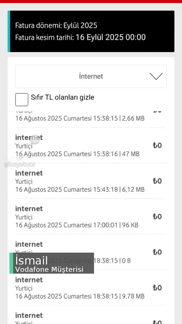 Vodafone Paket Aşımı İddiasıyla Yüksek Fatura videonun kapak resmi