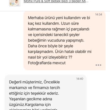 Molfix Bebek Bezinden Çıkan Tanecikler Bebeğimin Sağlığını Tehdit Ediyor