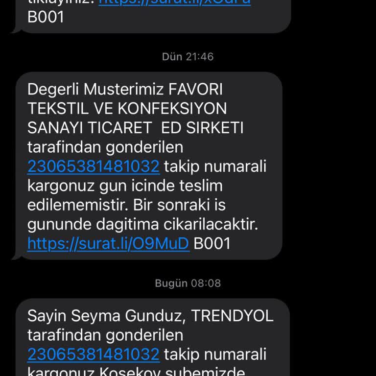 Sürat Kargo Teslimat Sorunları Ve Şube Hizmet Eksikliği