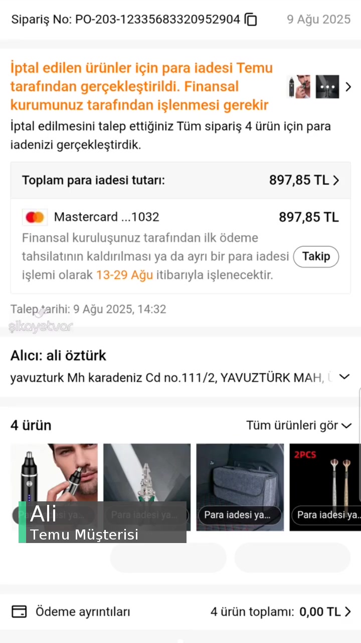 Temu Aldığım Ürünlerin Ücreti İade Edilmedi videonun kapak resmi