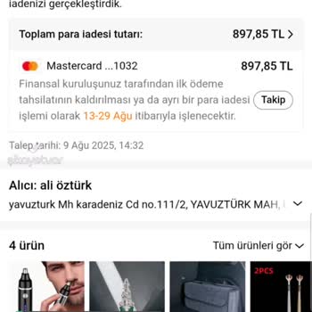 Temu Aldığım Ürünlerin Ücreti İade Edilmedi