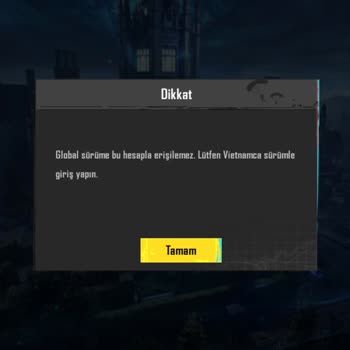 PUBG Mobile Girişte Vietnam Sürümü Uyarısı Nedeniyle Oyuna Erişemiyorum