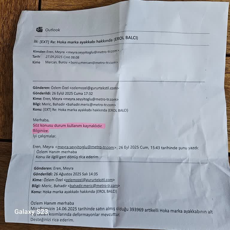 Hoka Ayakkabıda Kısa Sürede Deformasyon Ve Garanti Reddi