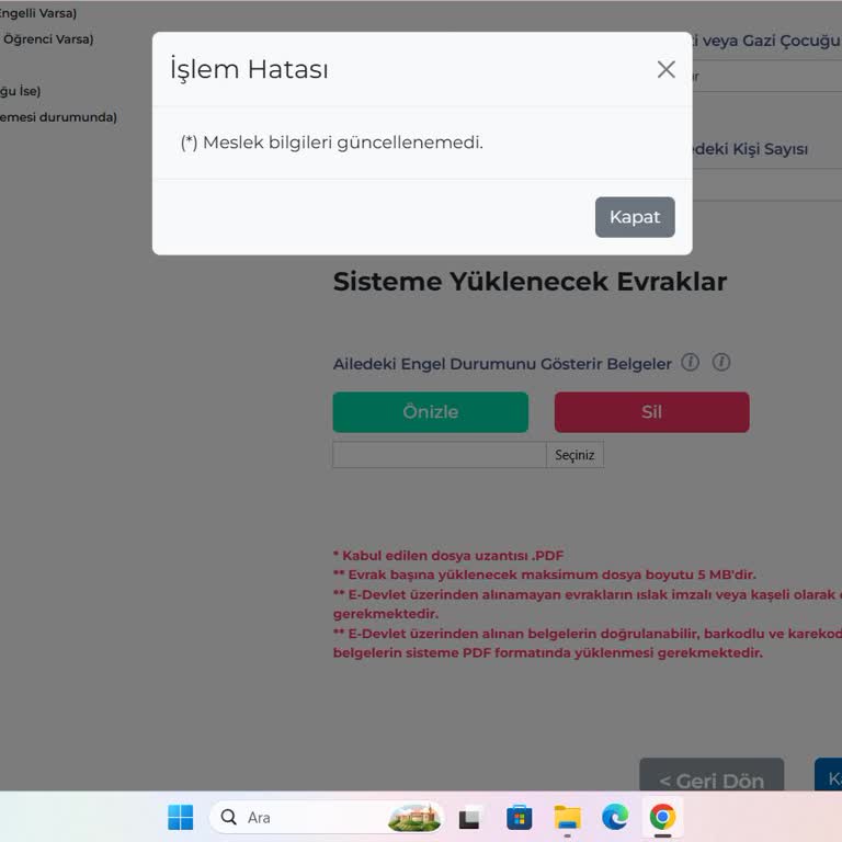 İBB Burs Başvurusunda Meslek Bilgisi Hatası Nedeniyle Başvuru Tamamlanamıyor