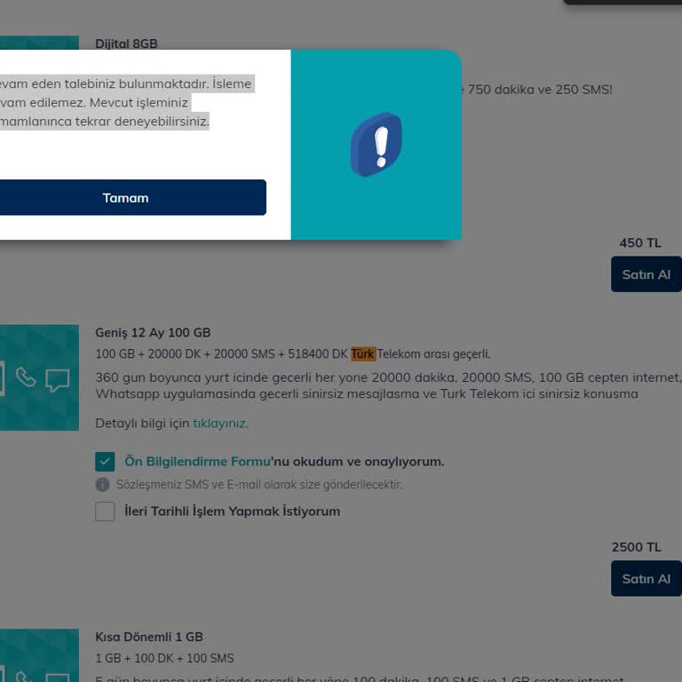 Fenercell Hattıma TL Yükledim, Yıllık Paketimi Aktif Edemiyorum Mağdur Oldum