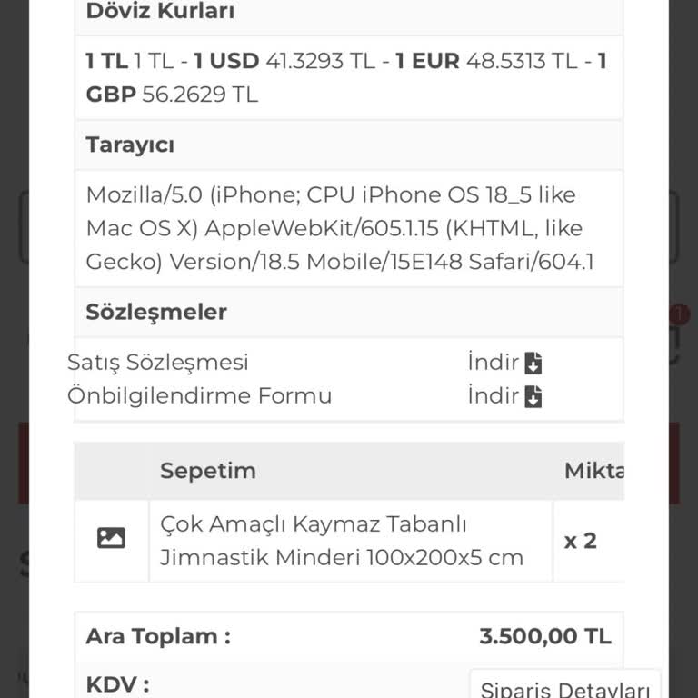 Sipariş Verilen Jimnastik Minderlerinin Teslim Edilmemesi Ve Müşteri Hizmetlerinin Yetersizliği