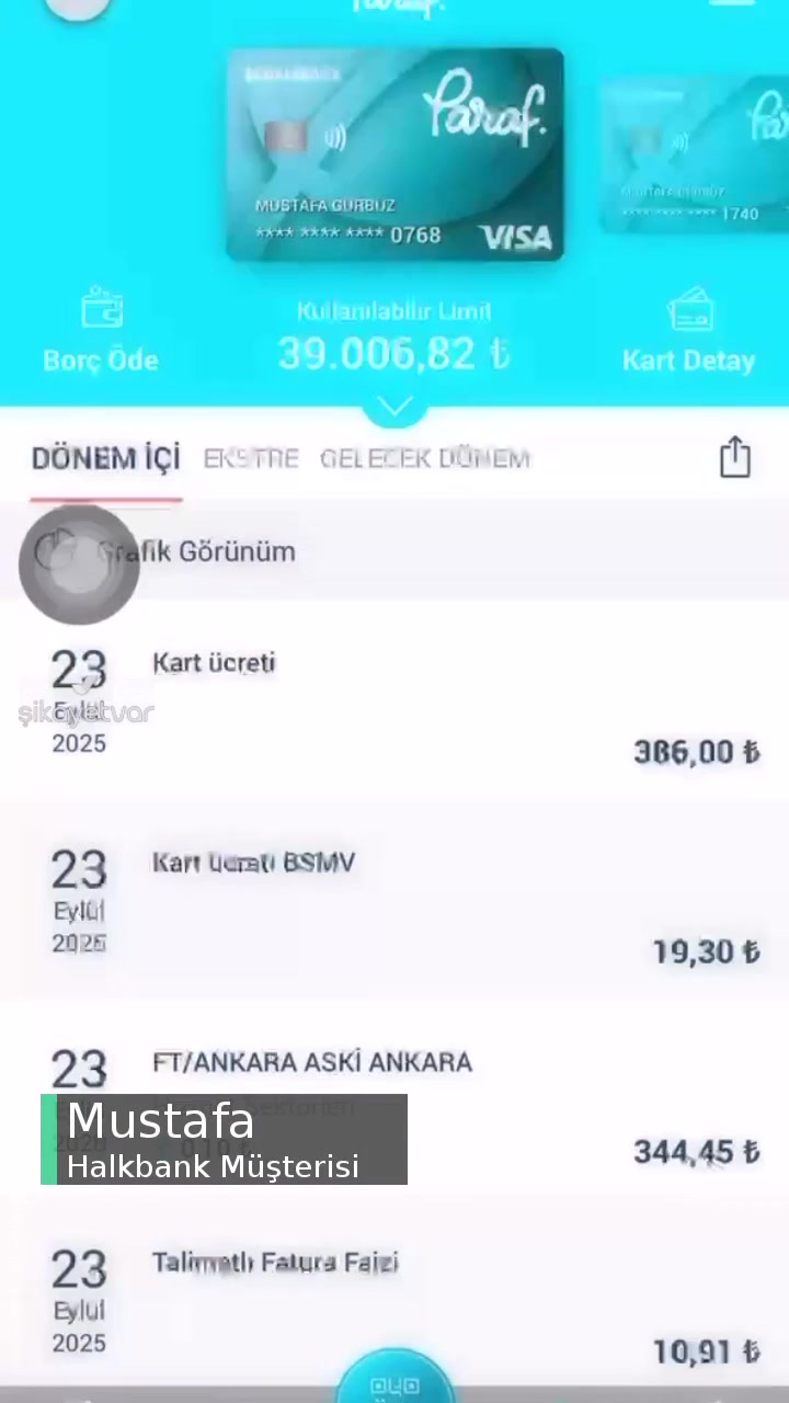 Halkbank Paraf Kart Otomatik Ödeme Faiz Ve Kart Aidatı videonun kapak resmi