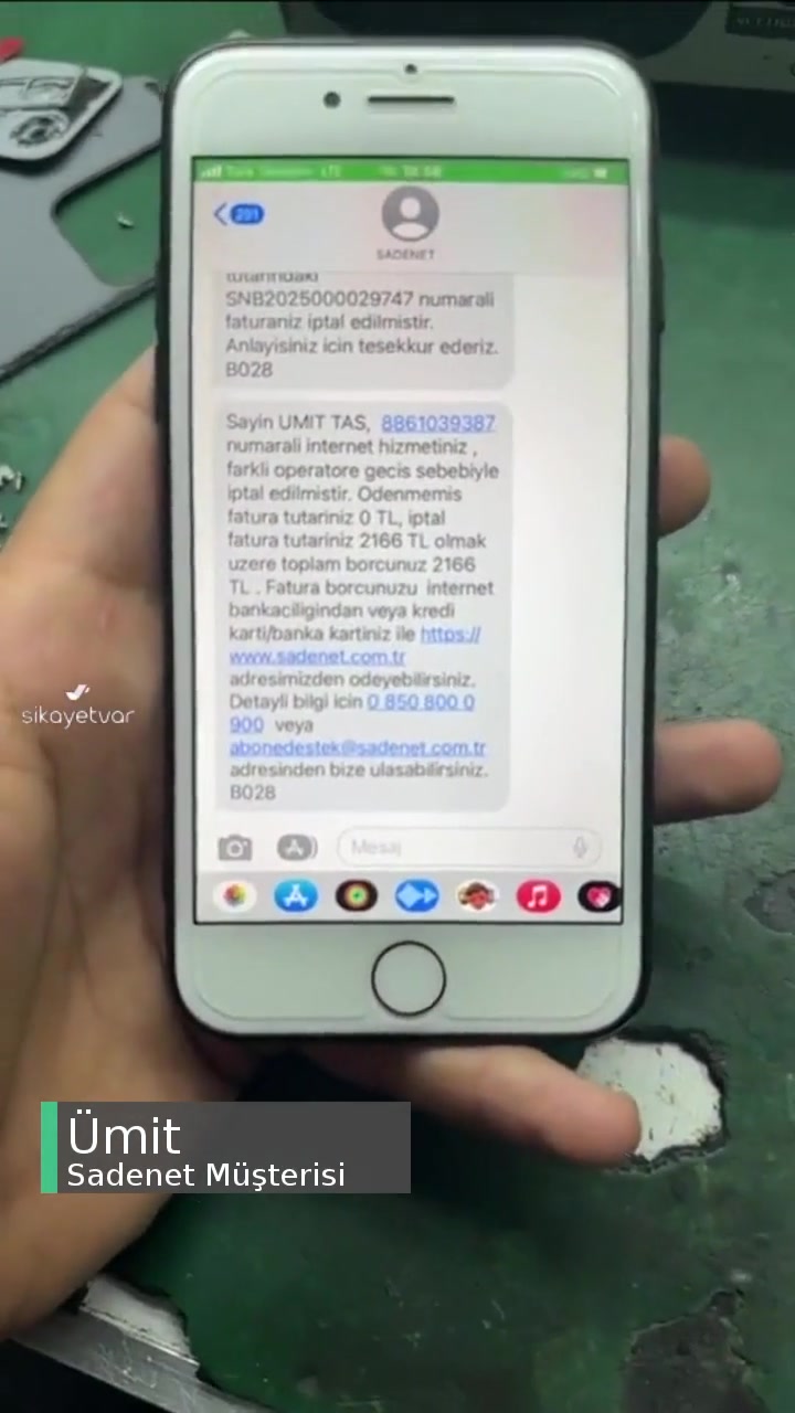 Sadenet Kesinlikle Hizmeti Vermemiştir, 2166 TL Bana Toplam Borç Çıkardı! videonun kapak resmi
