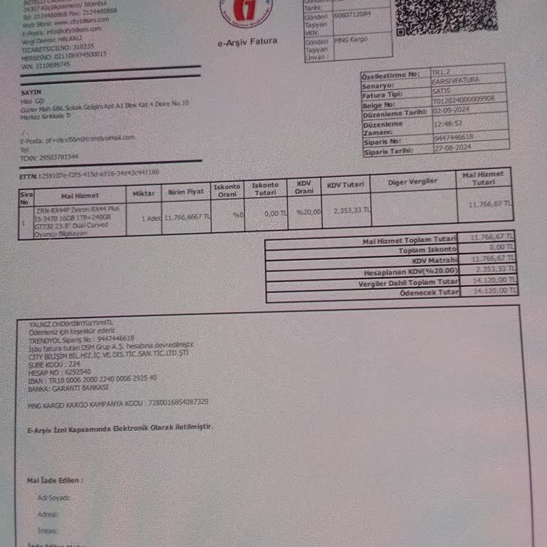 Garanti Kapsamında Bilgisayarım Onarılmadı, Ek Ücret Alındı Ve Eksik Parça Gönderilmedi