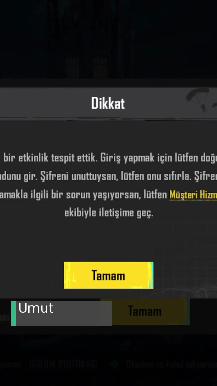 Satın Alma İşlemi Yaptım Mail Şifre Verdiler PUBG'de Giriş Yapmıyor videonun kapak resmi