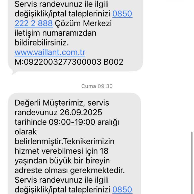 Vaillant Servisinden 10 Gündür Haber Yok: Defalarca Aramama Rağmen Çözüm Sağlanmadı