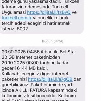 Kullanılmayan Turkcell İnterneti