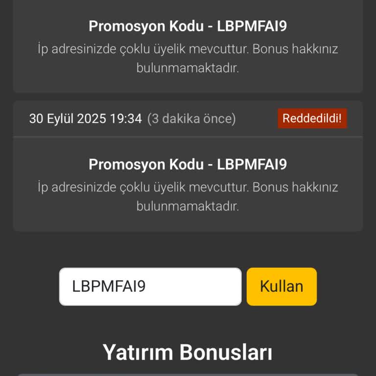 Herabet Davetle Üye Oldum, Bonusu İp Bahanesiyle Vermediler