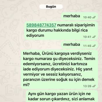 Aynı Gün Kargo Sözüne Rağmen Ürünüm Hâlâ Gönderilmedi