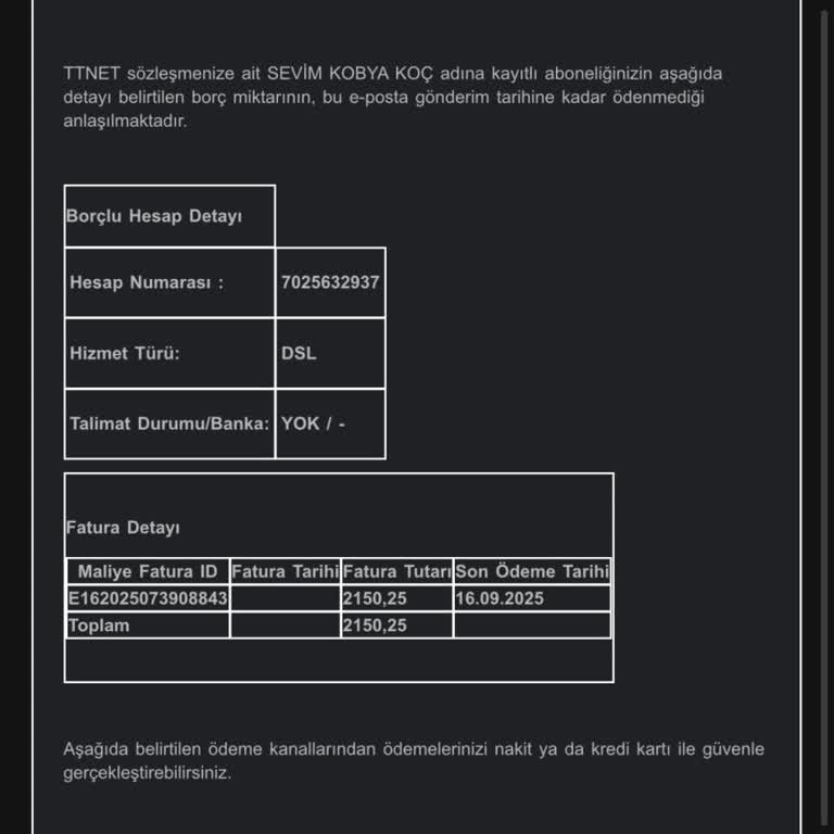 Yanlış Fatura Nedeniyle İnternetim Kapatıldı, Çözüm Sunulmuyor