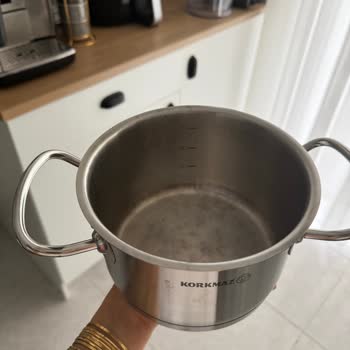 Korkmaz Mutfak Eşyaları Çelik Tencere Takımı İlk Kullanımda Leke Ve Deformasyon Oluşturdu!