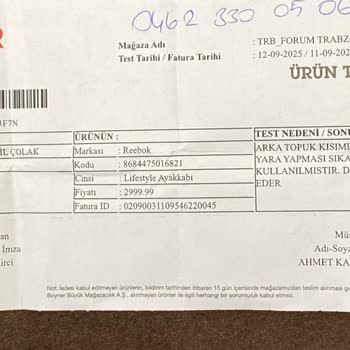 Yeni Alınan Ayakkabı Kısa Sürede Ciddi Yara Yaptı, Değişim Talebim Reddedildi