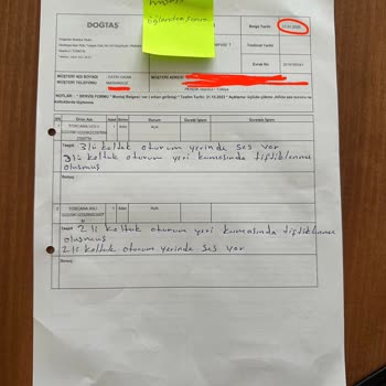 Pati Dostu Doğtaş Koltuklarda Bitmeyen Ses Ve Çökme Sorunu Mağduriyet