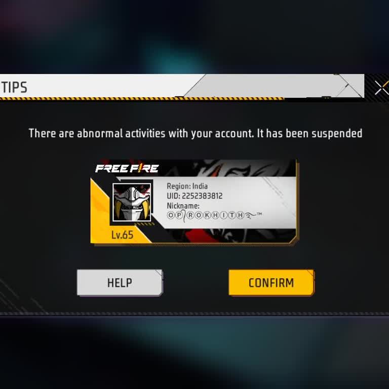 Free Fire ID Unban Appeal - Banned for Skin Tool