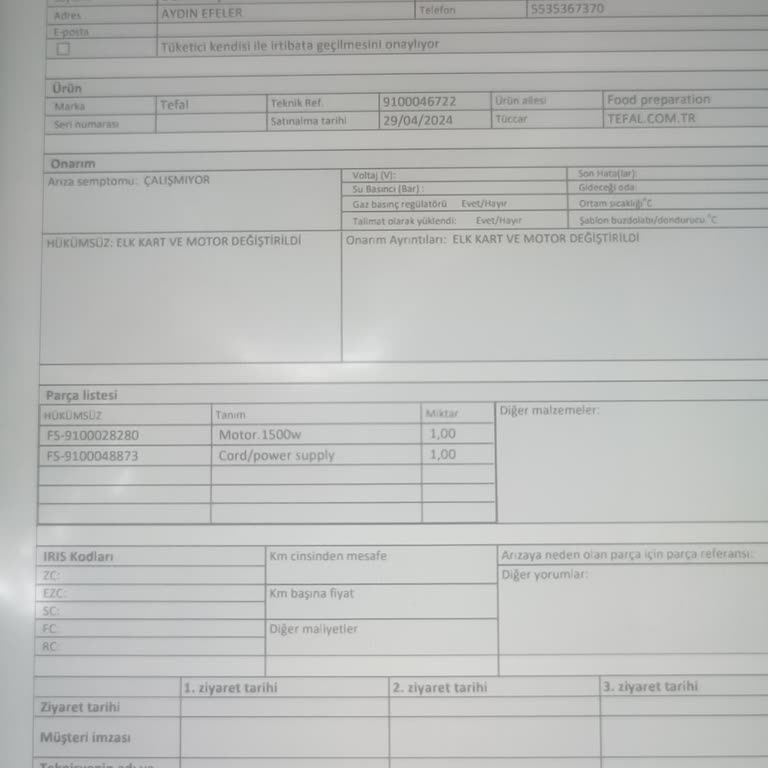 Arızalı Blender, Uzayan Servis Süreci Ve Yetersiz Müşteri Hizmeti Nedeniyle Mağduriyet