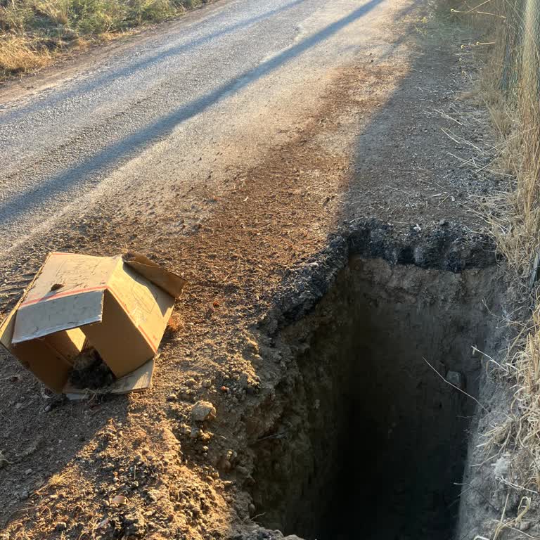Gediz Elektrik Tarafından Açılan Çukurlar Kaza Riski Oluşturuyor
