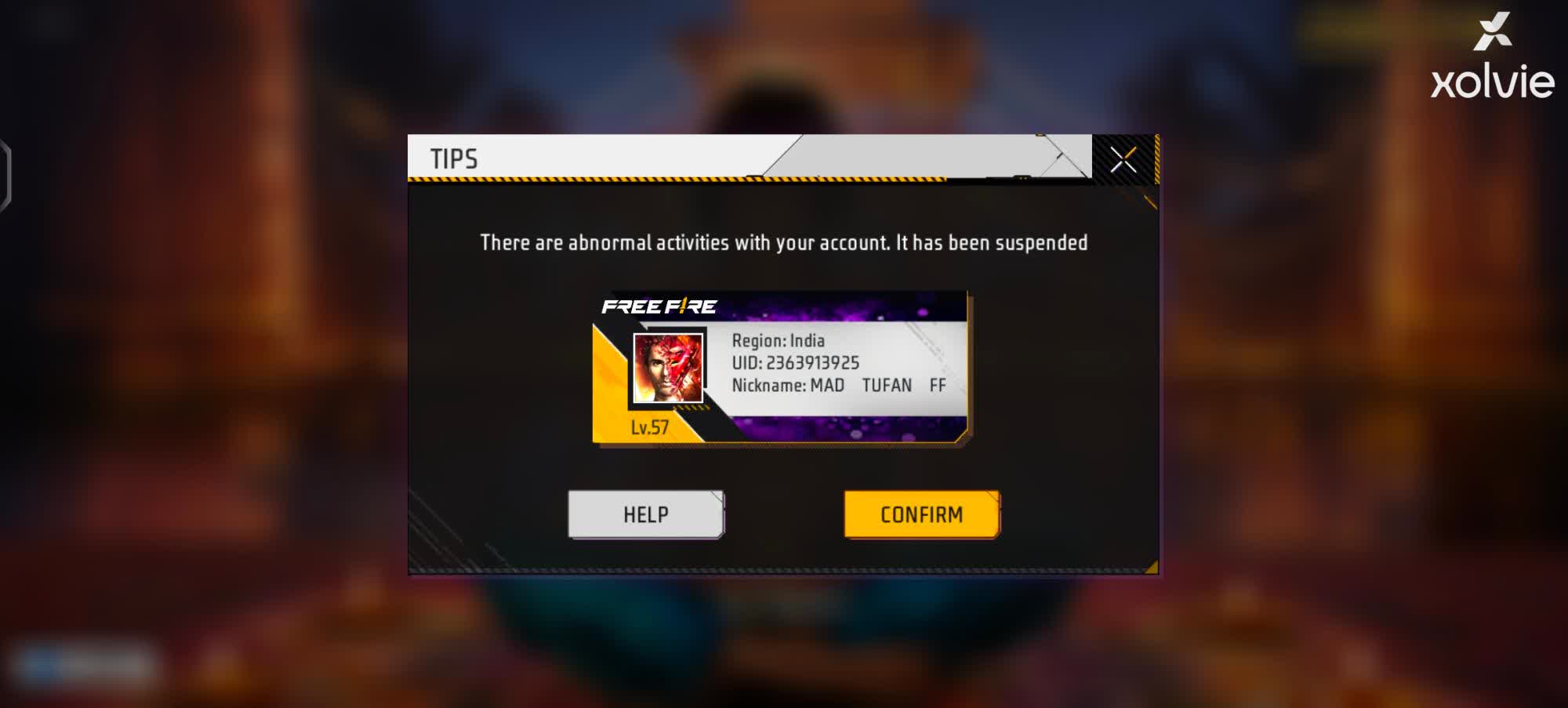 Please Restore My Garena Free Fire Account - Xolvie