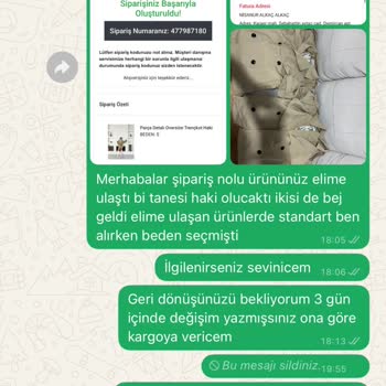 Yanlış Ürün Ve Beden Gönderildi İade Ve Para İadesi Yapılmıyor
