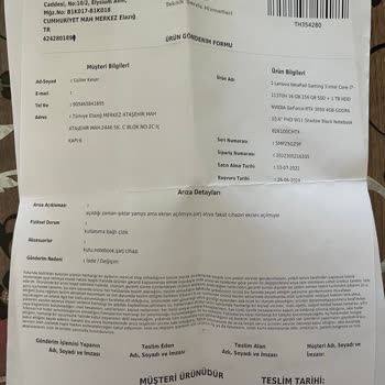 Servis Hatası Sonucu İ7 İşlemcili Laptopum İ5 İşlemciyle Döndü, Ücret Talebi Kabul Edilemez