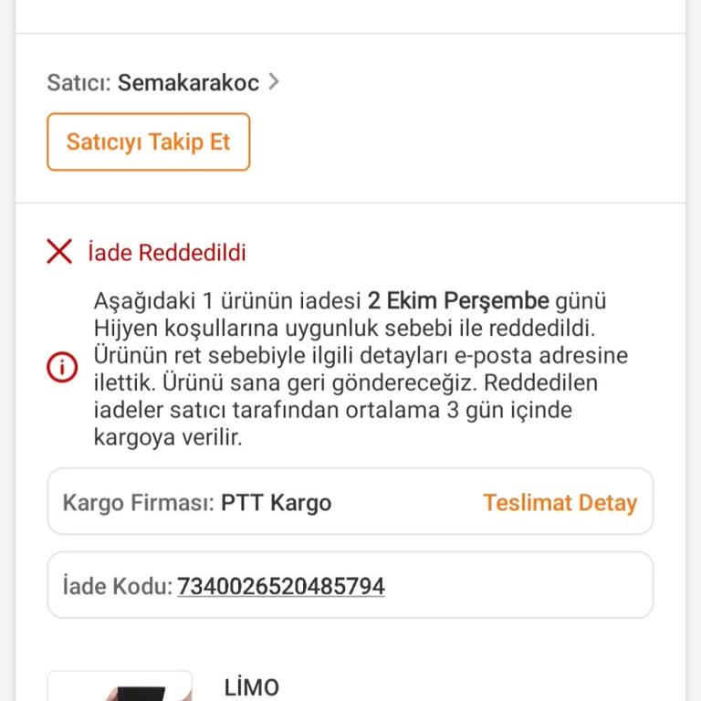 Kullanılmamış Ürünü İade Etmek İstedim, Talebim Reddedildi Mağdur Oldum