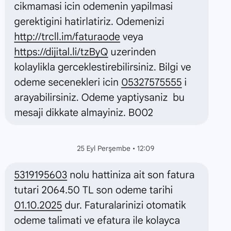 Turkcell Müşterisi Olmadığım Halde Borç Bildirimi Ve Aramalar Alıyorum