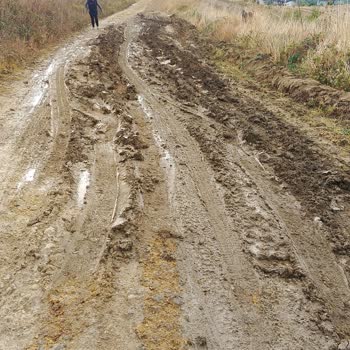 Gelibolu Güneyli’de 20 Yıldır Çamur İçinde Kalan Yol Çocukları Mağdur Ediyor