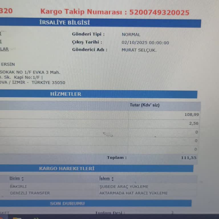 Aras Kargo Teslimatında Sürekli Gecikme Ve Mağduriyet Yaşıyorum